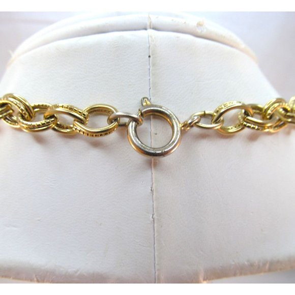 Vintage Signed Tortolani Gold Plated Mayan Design Pendant Necklace - Picture 4 of 12